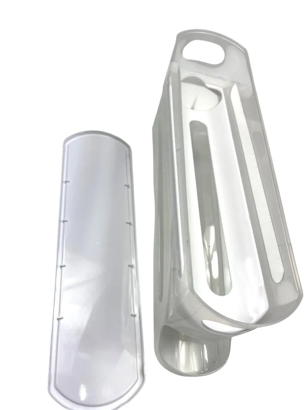 Plastic Egg Holder Storage Container With Lid For Kitchen Organization white
